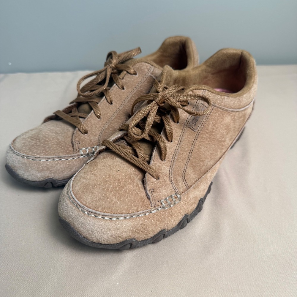 Skechers Bikers Curbed 49336 Women 9 Brown Suede Relaxed Fit Sneakers